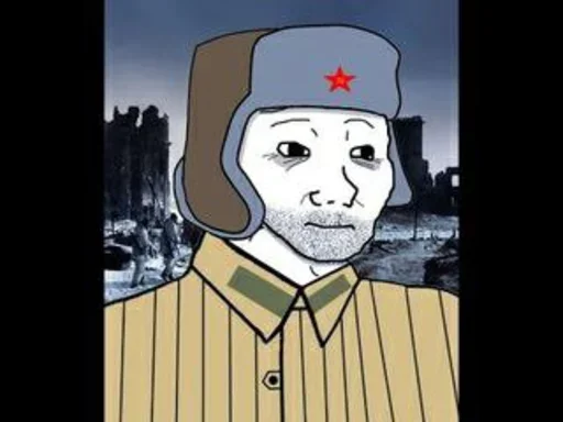 🙁 Стикер «Military wojak» для Telegram