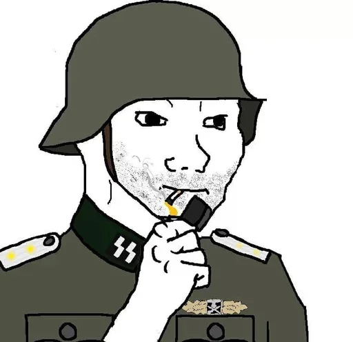 🚬 Стикер «Military wojak» для Telegram