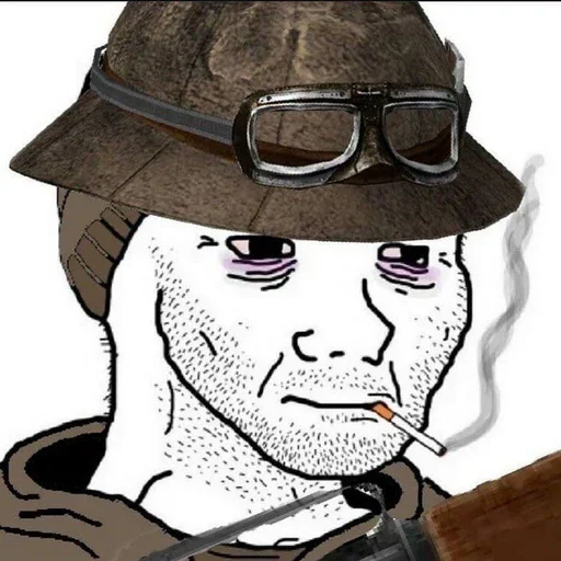 🚬 Стикер «Military wojak» для Telegram
