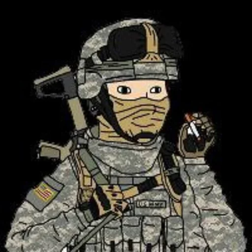 🚬 Стикер «Military wojak» для Telegram