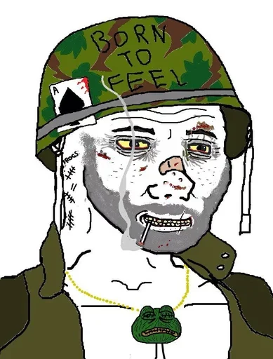 🙁 Стикер «Military wojak» для Telegram