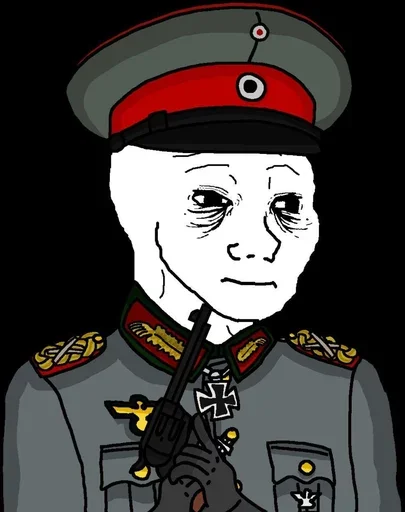 😔 Стикер «Military wojak» для Telegram