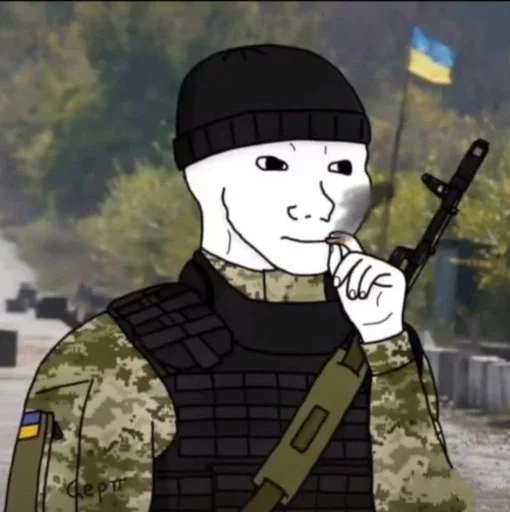 Стикерпак Military wojak для Telegram