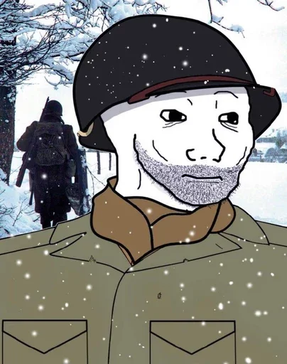 😐 Стикер «Military wojak» для Telegram