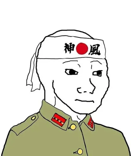 😐 Стикер «Military wojak» для Telegram