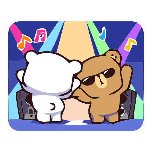 🥳 Стикер «Milk and Mocha» для Telegram