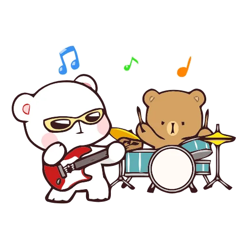 🥁 Стикер «Milk and Mocha» для Telegram