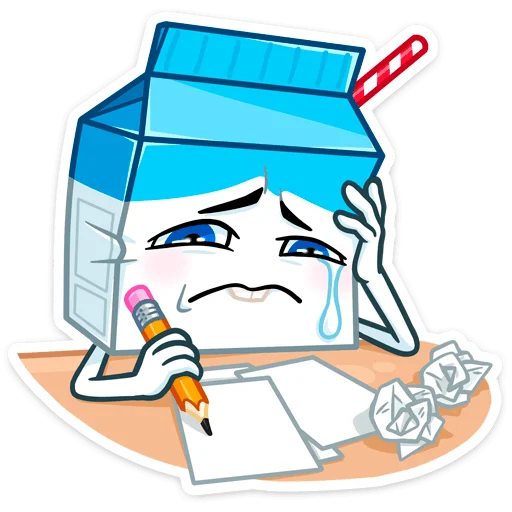 😢 Стикер «Молочко» для Telegram