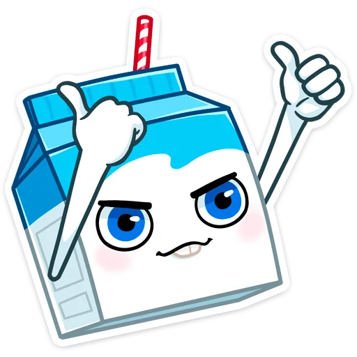 👍 Стикер «Молочко» для Telegram