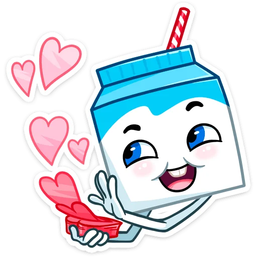 🥰 Стикер «Молочко» для Telegram