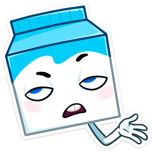 😐 Стикер «Молочко» для Telegram