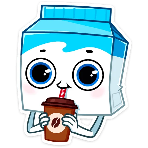 ☕️ Стикер «Молочко» для Telegram