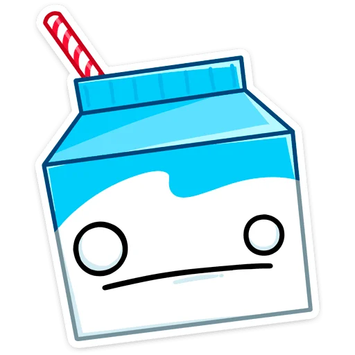 😐 Стикер «Молочко» для Telegram