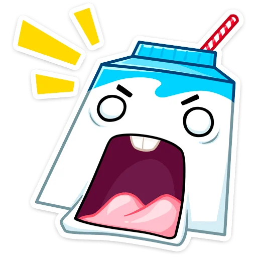 😱 Стикер «Молочко» для Telegram