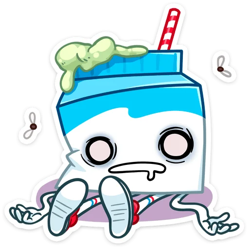 😵 Стикер «Молочко» для Telegram