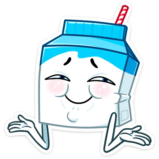 ☺️ Стикер «Молочко» для Telegram