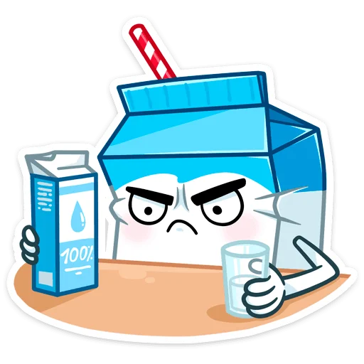 😡 Стикер «Молочко» для Telegram