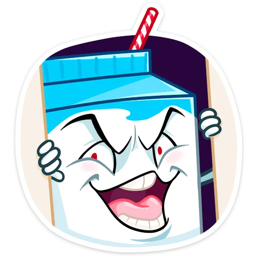 👹 Стикер «Молочко» для Telegram