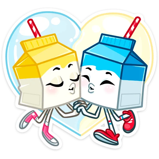 ❤️ Стикер «Молочко» для Telegram