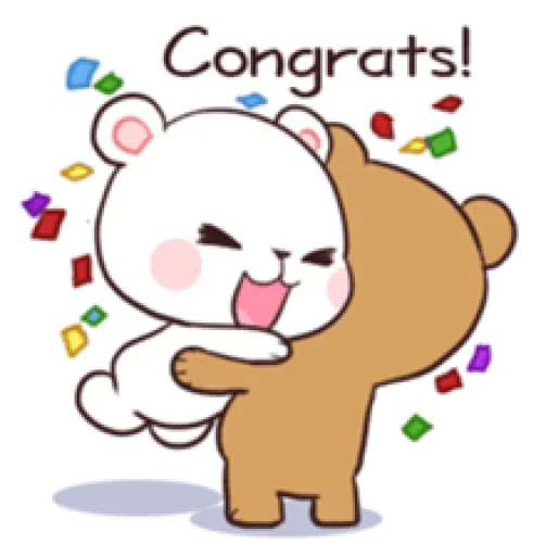 🥳 Стикер «Milk and Mocha» для Telegram