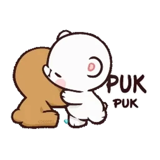 😢 Стикер «Milk And Mocha» для Telegram