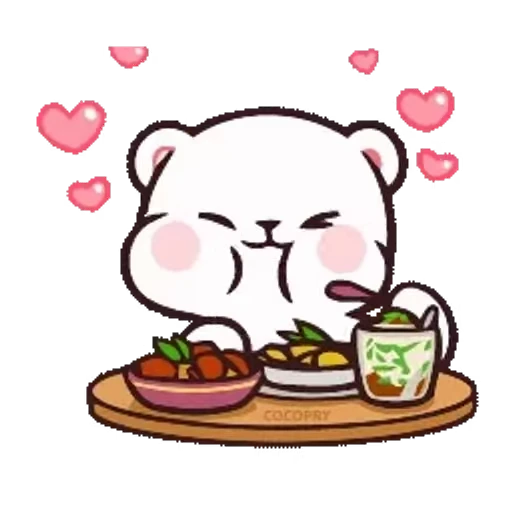 ❤️ Стикер «Milk And Mocha» для Telegram