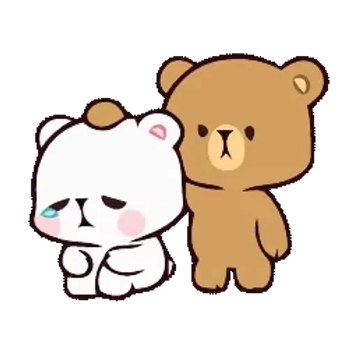 😢 Стикер «Milk And Mocha» для Telegram