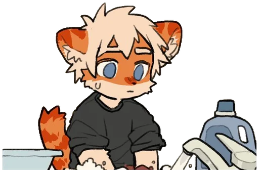 🧺 Стикер «Milky tiger baby» для Telegram