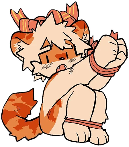 😳 Стикер «Milky tiger baby» для Telegram