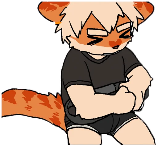 😣 Стикер «Milky tiger baby» для Telegram