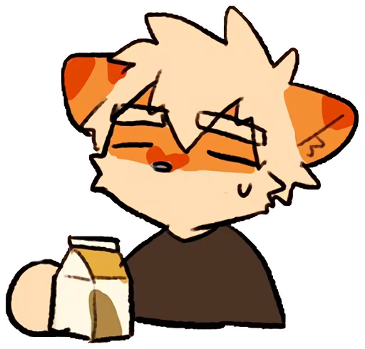 😑 Стикер «Milky tiger baby» для Telegram