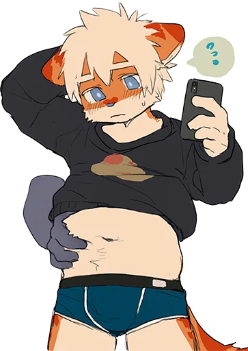 😳 Стикер «Milky tiger baby» для Telegram