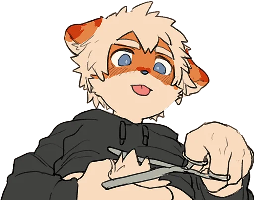 😜 Стикер «Milky tiger baby» для Telegram