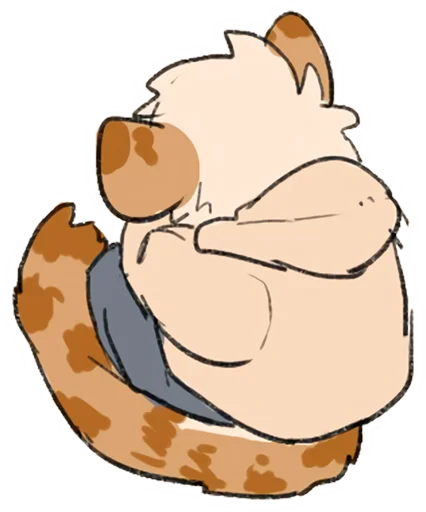 🍊 Стикер «Milky tiger baby» для Telegram