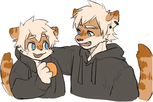 👬 Стикер «Milky tiger baby» для Telegram