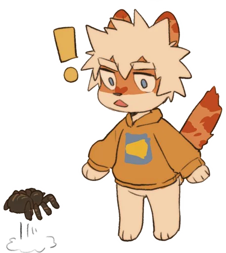 🕷 Стикер «Milky tiger baby» для Telegram