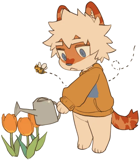 🌷 Стикер «Milky tiger baby» для Telegram