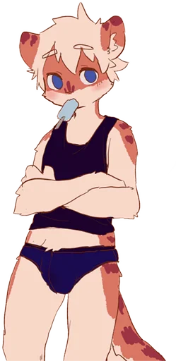 🩲 Стикер «Milky tiger baby» для Telegram