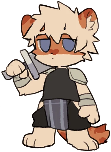 🗡️ Стикер «Milky tiger baby» для Telegram