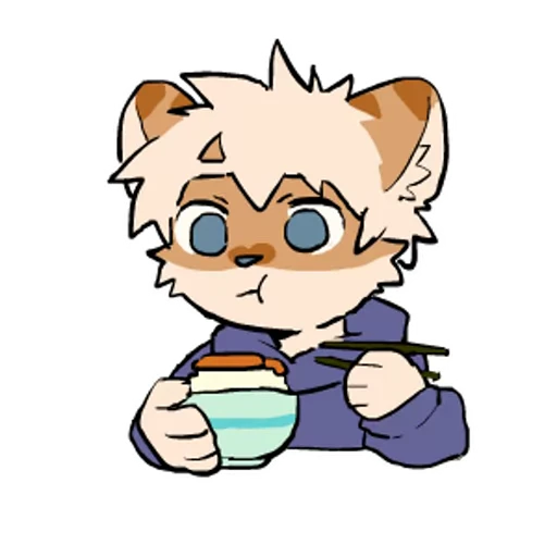 🍚 Стикер «Milky Tiger» для Telegram