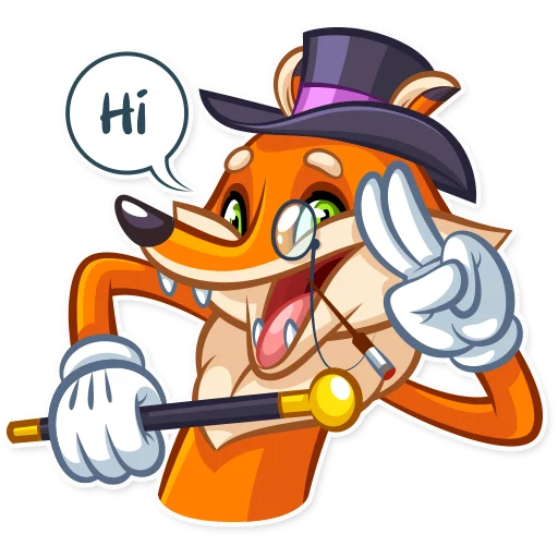 👋 Стикер «Millionaire Fox» для Telegram
