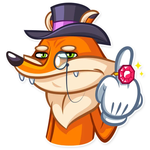 🖕 Стикер «Millionaire Fox» для Telegram