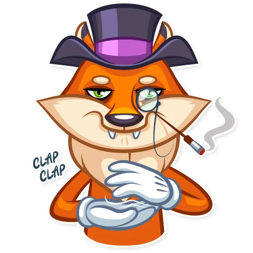 👏 Стикер «Millionaire Fox» для Telegram