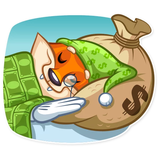 😴 Стикер «Millionaire Fox» для Telegram