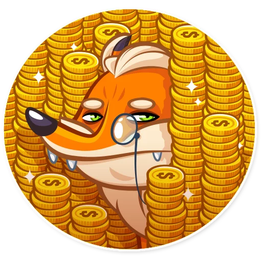 😑 Стикер «Millionaire Fox» для Telegram