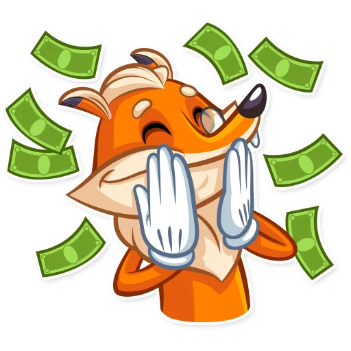 💵 Стикер «Millionaire Fox» для Telegram