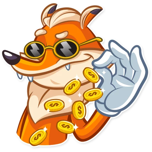😎 Стикер «Millionaire Fox» для Telegram