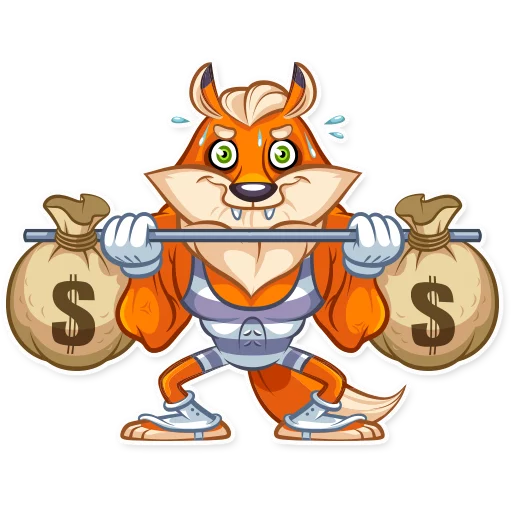 💪 Стикер «Millionaire Fox» для Telegram
