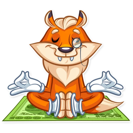😌 Стикер «Millionaire Fox» для Telegram