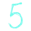 5⃣ Эмодзи «Бирюзовый шрифт» для Telegram